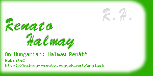 renato halmay business card