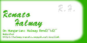 renato halmay business card